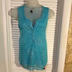 rxb XL sleeveless embroidered blouse